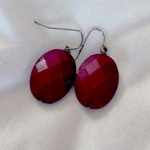 Red Drop Earrings